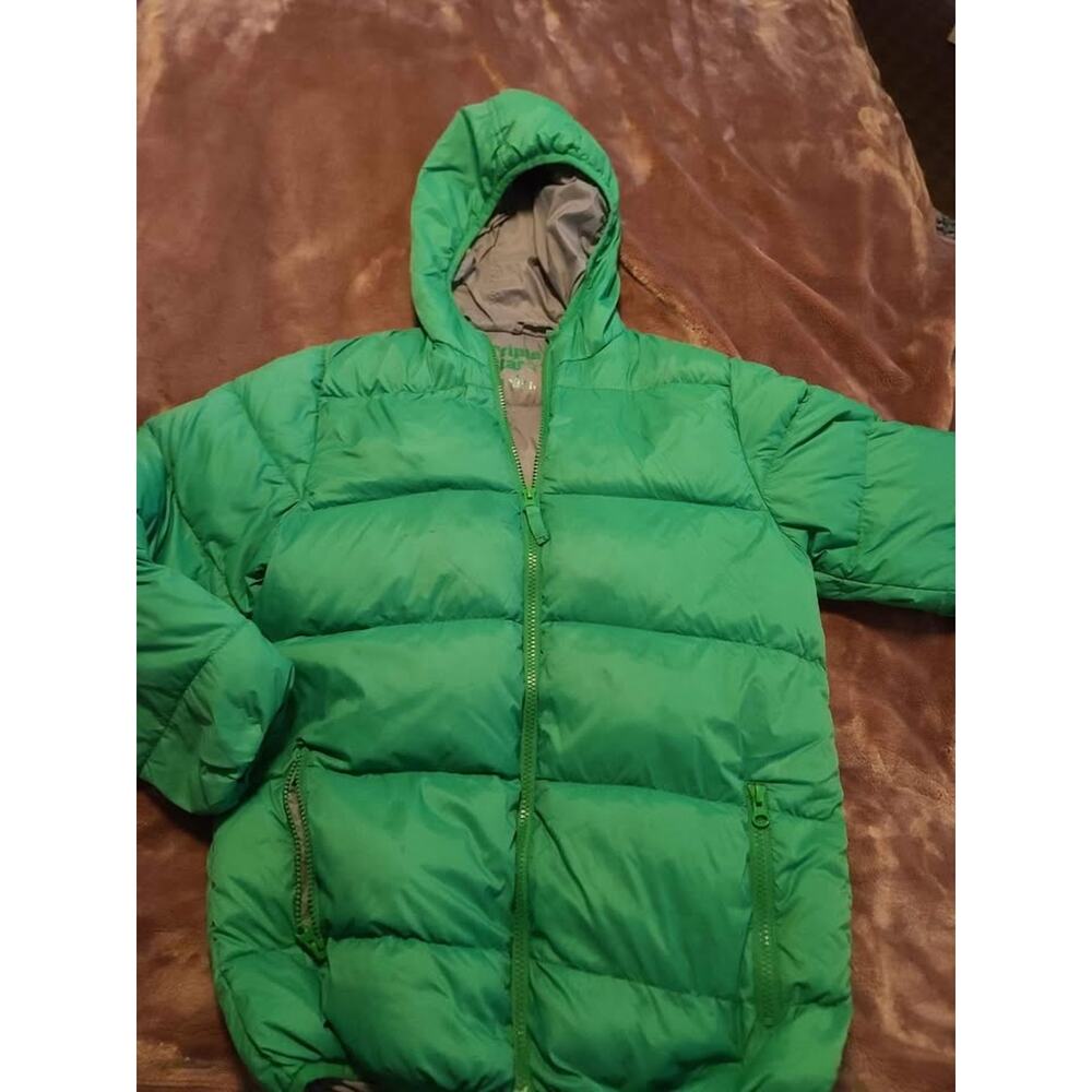 Boys medium green down jacket